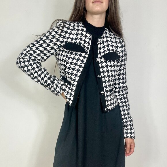 *Forever 21 Black & White Houndstooth Jacket Blazer - Picture 1 of 6